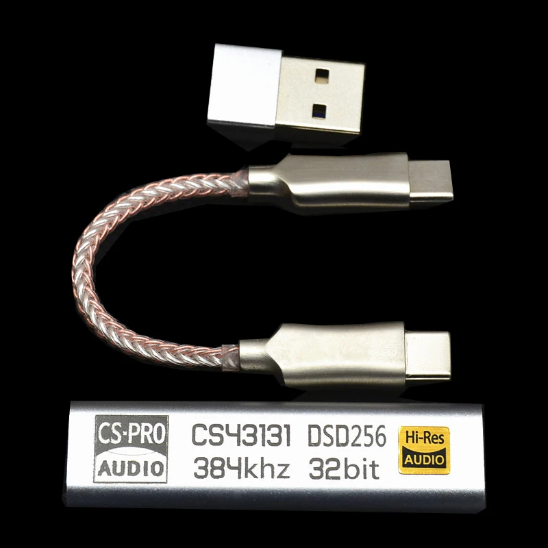 Amplificador de Auscultadores de Alta Tipo-c a 3.5mm Amplificador de Áudio para Win10 Fidelidade Decodificação Usb 32bit 384khz Iphone Ios Android Cs4313 Dsd256 Dac - Image 2