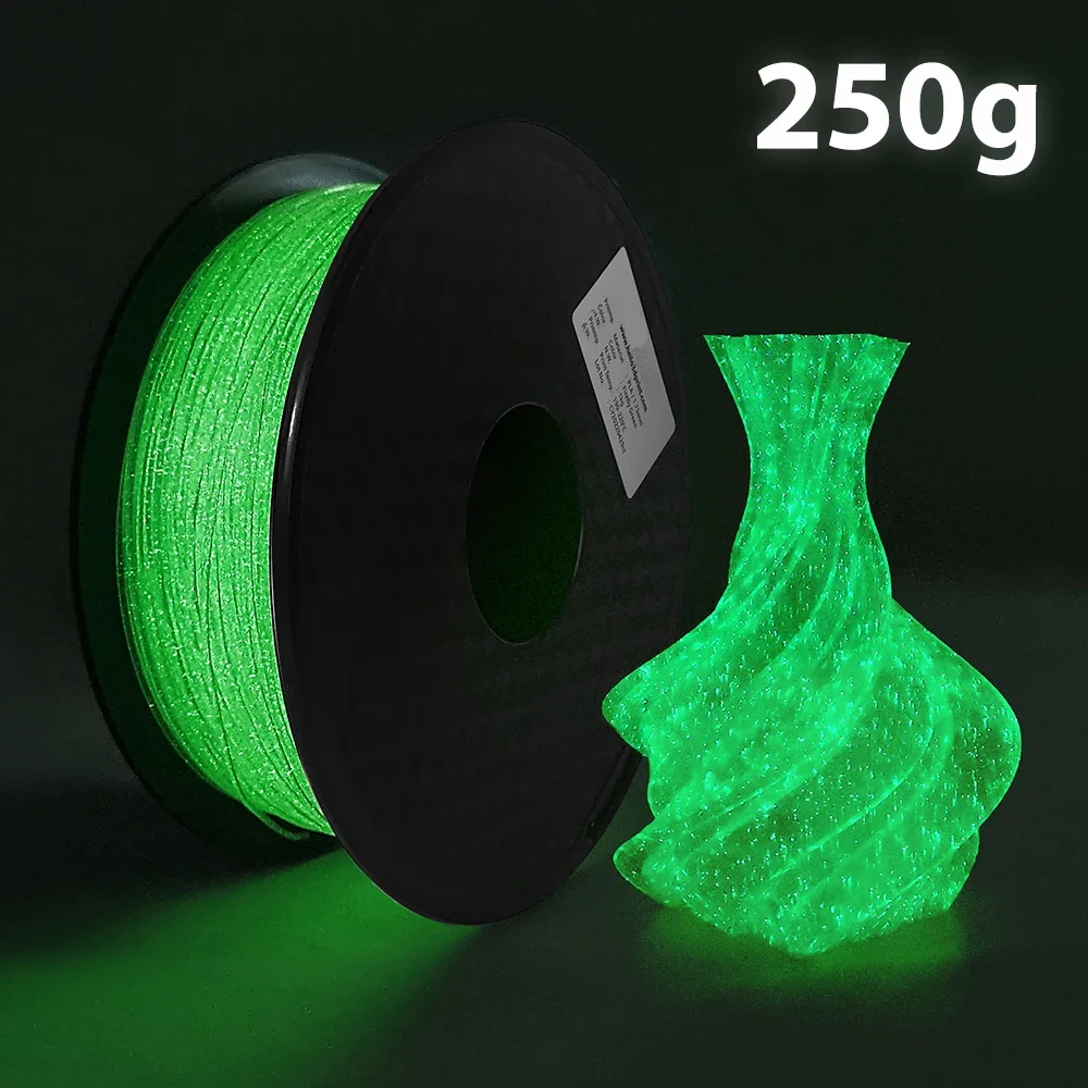 1.75mm 3D Yazıcı PLA Karanlıkta Parlayan 1kg, 500g, 250g Yazıcı Filament 3D Baskı Süblimasyon Malzemesi Ateşböceği Yeşil Mavi