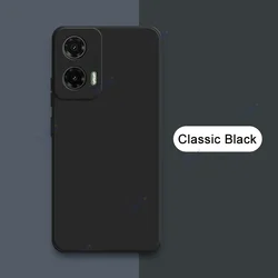 Luxury Dual Layer Silicone Armor Cellphone Case with Camera Protection - Moto G35 5G (Classic Black)