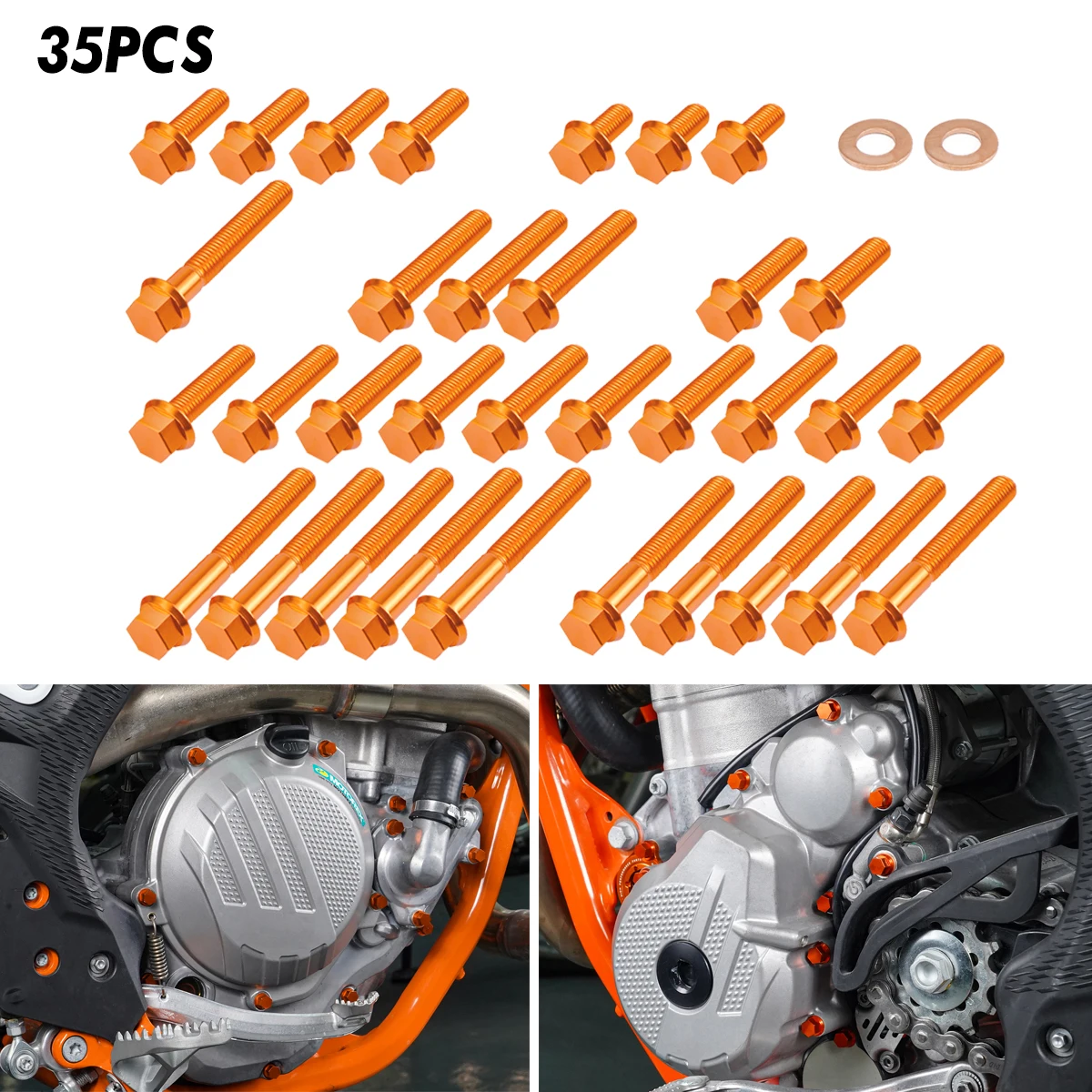

35PCS Fairing Engine Clutch Bolts Screw kit for KTM EXCF 250 350 EXC 250F 350F 2017-2022 2021 2020 2019 Power Valve Cover Nuts