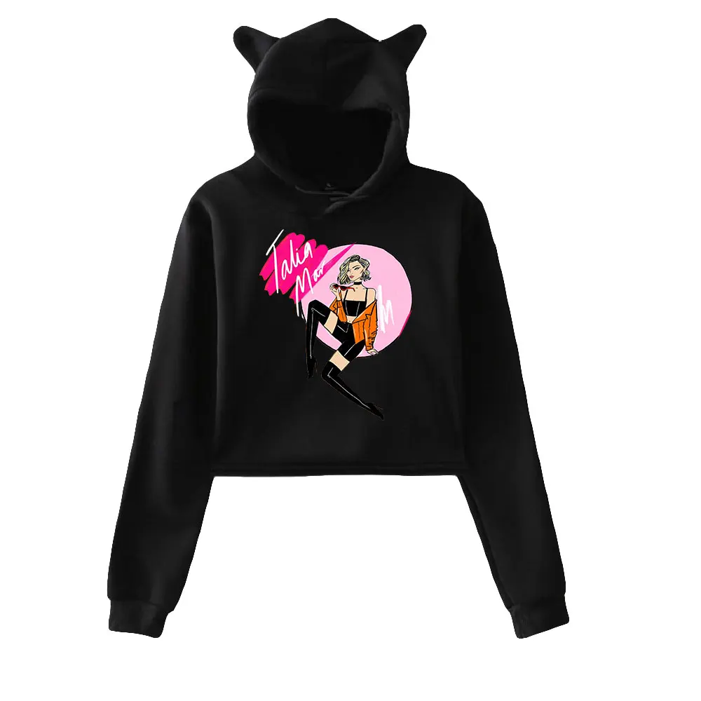 

Talia Mar Hoodie Sweatshirts Crop top Pullovers Printing Singer for Girls Cat Ear Youth Streetwear Clothes Casual