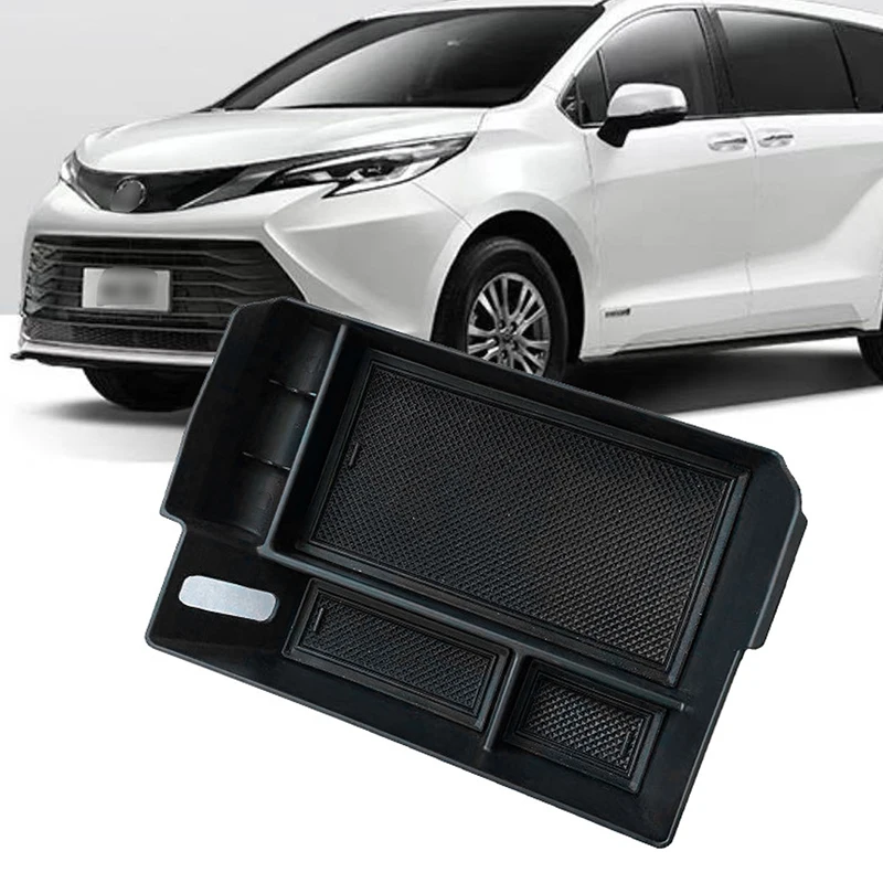 

For Toyota Sienna 2021-2022 1pc Car Central Armrest Storage Box Auto Storage Device Case Car Stowing Tidying Modification Parts