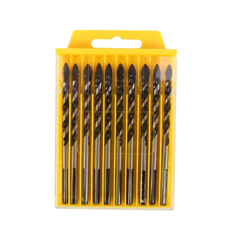 

Multipurpose Drill Bits, 100-Piece 6Mm Multi-Material Drill Bit Set For Drilling In Tile, Glass, Concrete, Brick, Wood