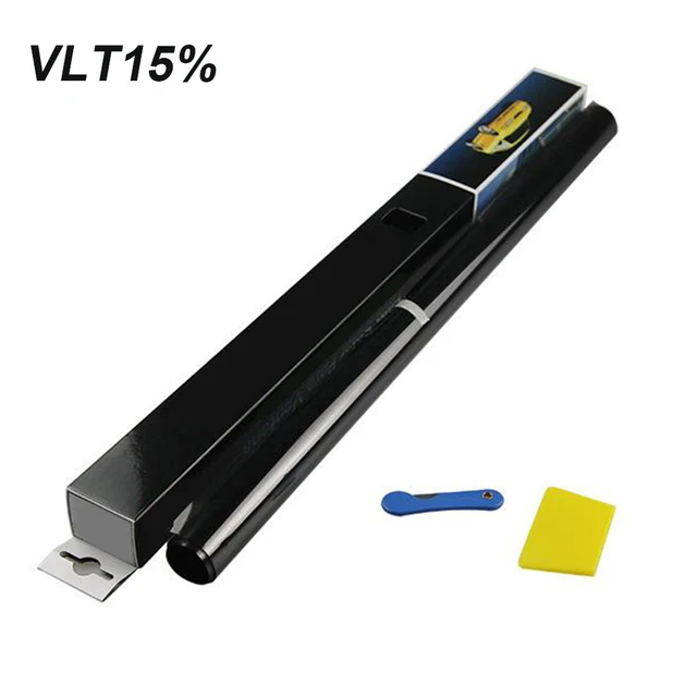 300CM X 50CM Sunshade Film Car Home Tint Film Black Roll 15% VLT Tinting Tools Kit For Car Glass Solar Protection 6