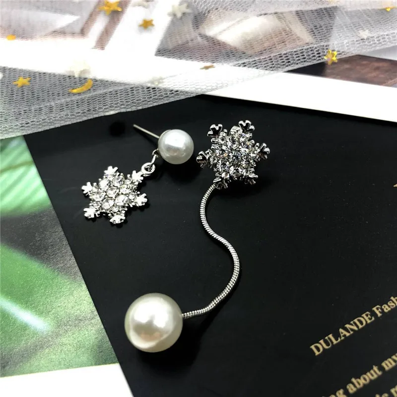 Pearl Dangle Earrings Crystal Drop Earrings for Women Party Jewelry