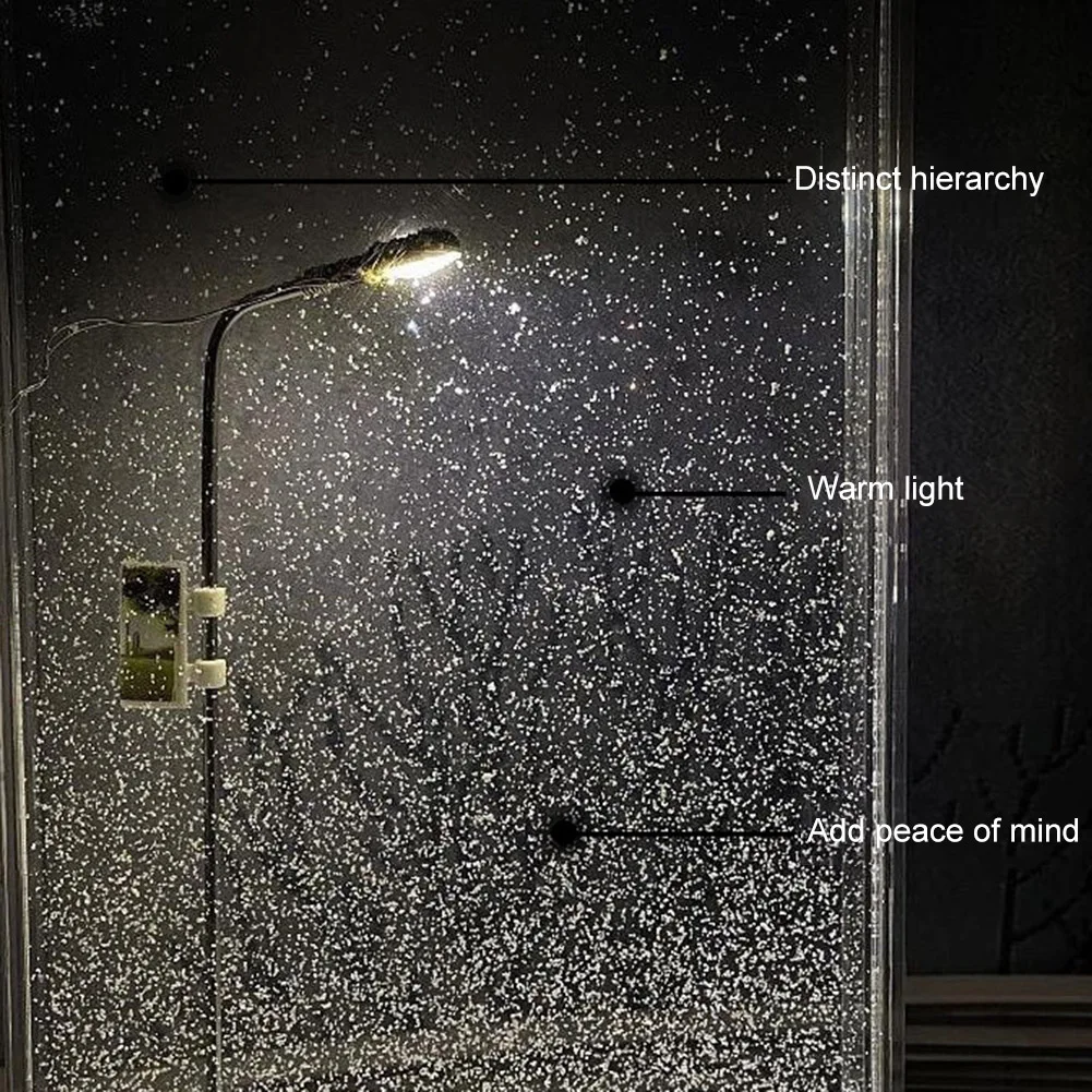 1/2PCS Christmas Snowy Flowing Small Night Light Snow Scene Street Light Simulation Handmade Snowflake Lamp Desktop Decorative