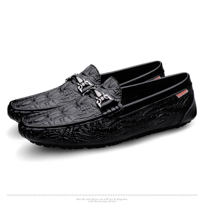 Men Cow Leather Loafers Business Casual Shoes Men Genuine Leather