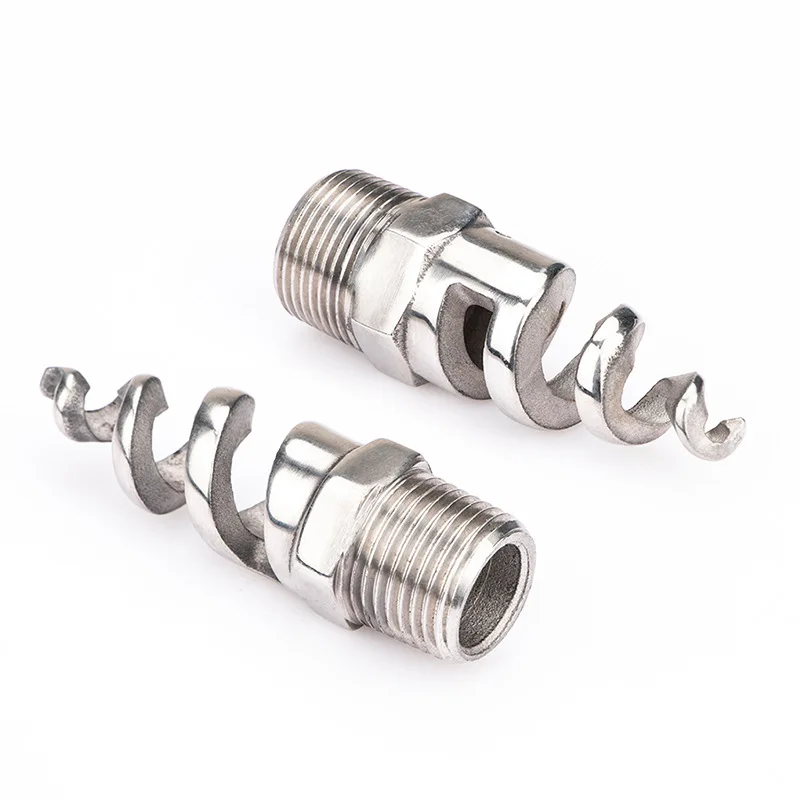 

2pcs Spiral Spray Nozzle 1/4" 3/8"1/2" 3/4" 1"1 316 Stainless Steel Cone Head Atomization Jet Nozzles Sprinkler Garden NPT