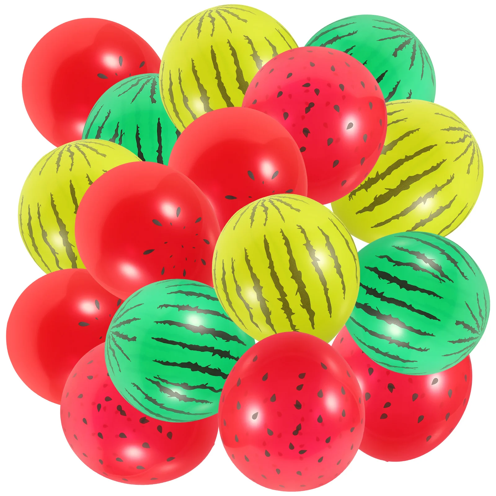 

40 Pcs Watermelon Latex Balloon Cartoon Balloons Party Hawaiian Themed Decor Layout