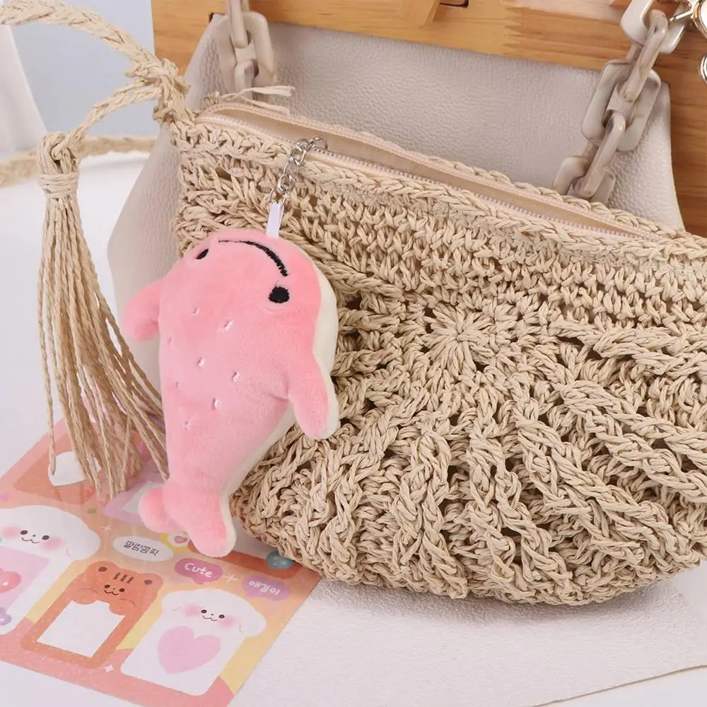 Cute Soft Animal Whale Doll Plush Mobile Phone Bag Pendant Cartoon Keychain Lovely Girl Children's Gift