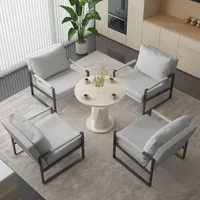 Nordic lazy sofa light luxury sales single wrought iron leisure chair balcony negotiation bedroom living room minimalist sofa 3