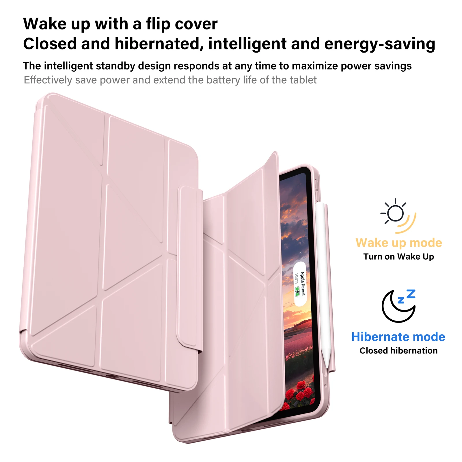 Enhanced Detachable Y-Fold 360° Rotating Tablet Case