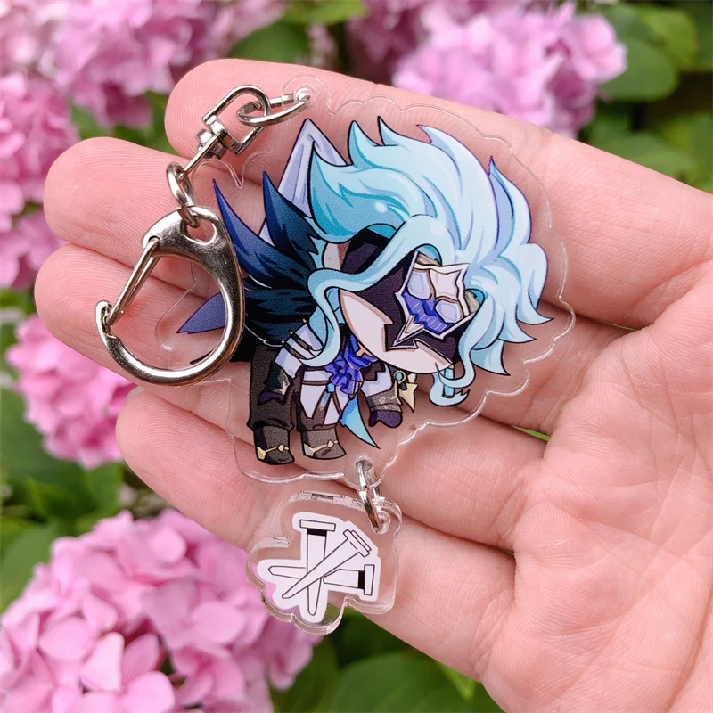 Anime Cosplay Props Anime Cosplay Accessories Genshin Impact Keychain Fatui Pierro Doctor Dottore Regrator Pantalone Accessories Game Anime Cosplay Pendant Prop Badge