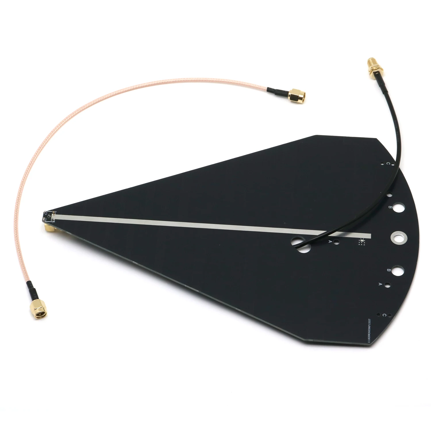 Antenne Log-Périodique 50 MHz – 6 GHz – Gain 7dBi, Connecteur SMA pour Réception Large Bande, vue arrière