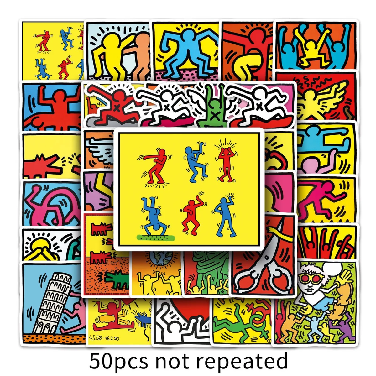 10/30/50PCS Keith Stickers Interesting Art Graffiti DIY Cartoon Decoration Scrapbook Fridge Luggage Laptop Phone Guitar Sticker — view 4