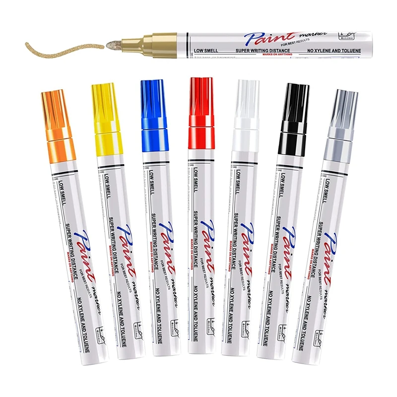 

Paint Marker Pens For Metal, Fabric, Canvas, Wood, Rock Painting, Glass, Mugs, Plastic - Set Of 8 Oil Based Paint Marker