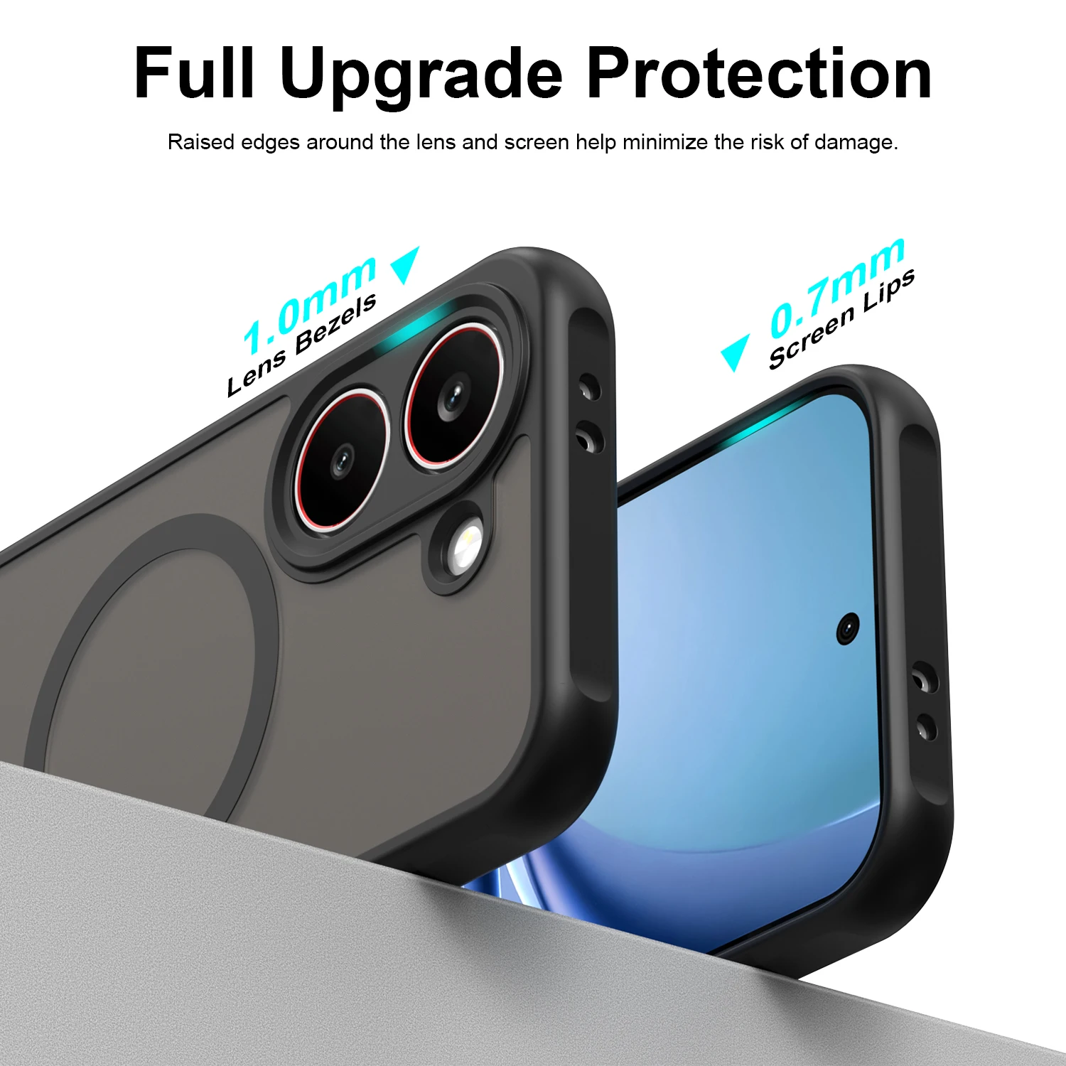 Matte Translucent Magnetic Shockproof Phone Case