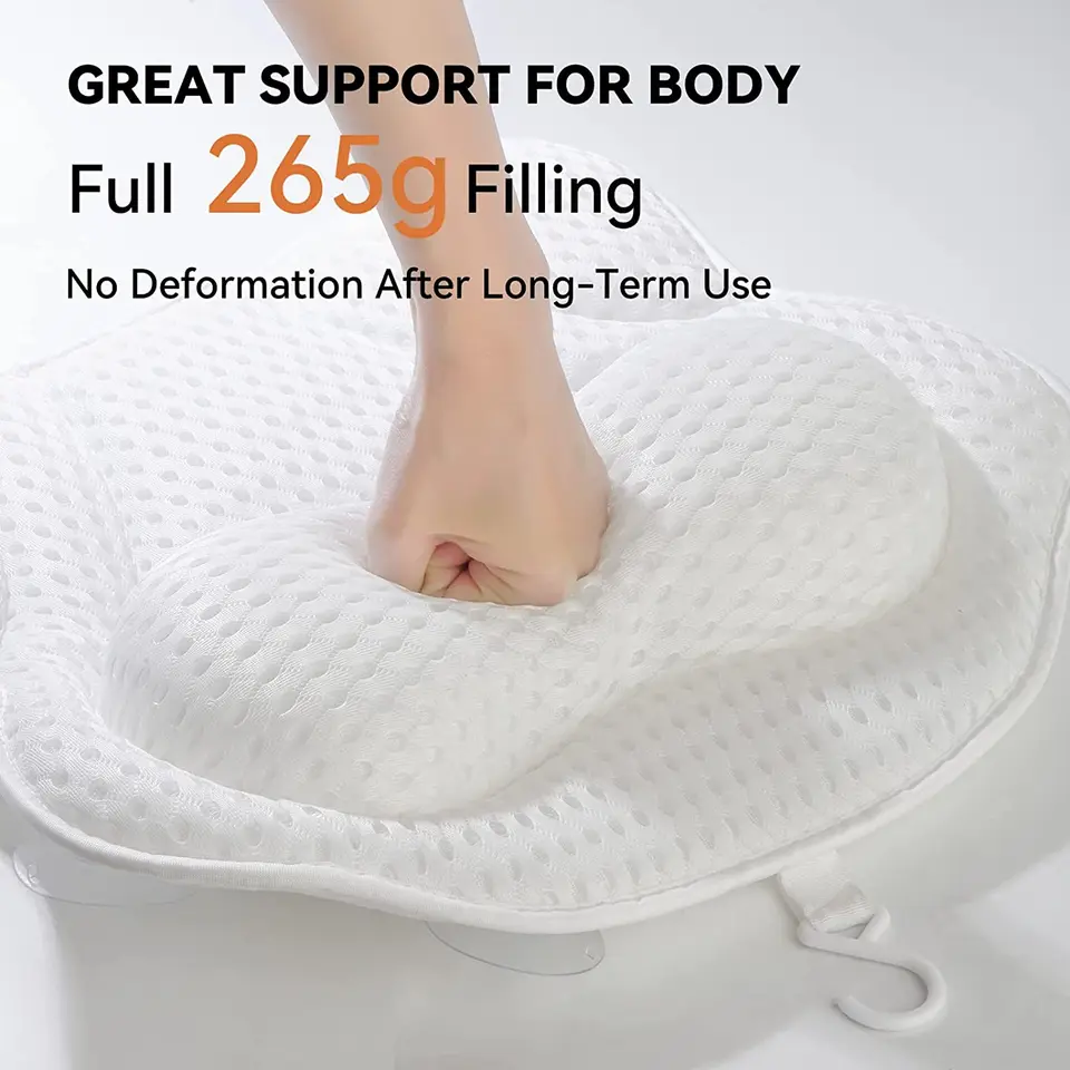 Ergonomisch 4d badkussen badkussen met antislip zuignappen voor jacuzzi Ergonomisch 4d badkussen badkussen met antislip zuignappen voor jacuzzi
