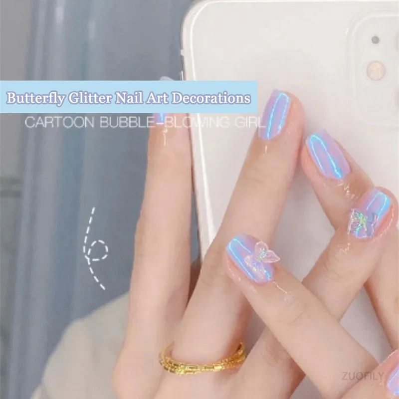 3d Rhinestone Butterfly Nail  Butterflies Decoration Nails