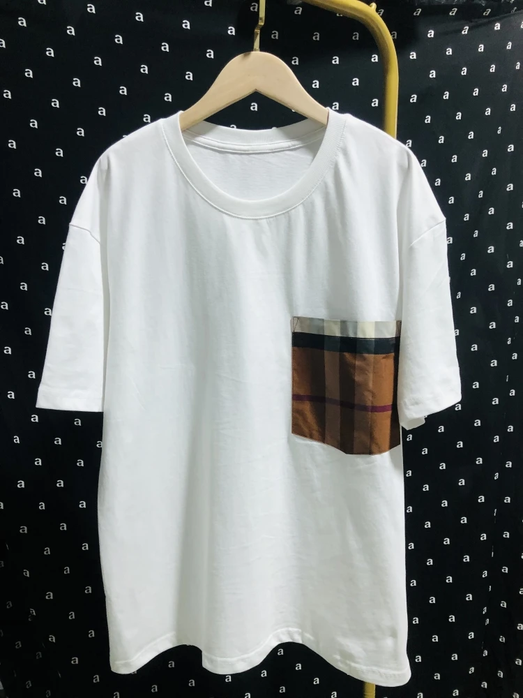 2024 New In Luxury Brand Design High Quality Men And Women Summer Tshirt Cotton Stitch T-shirt Tops Short Sleeve Tee Clothing