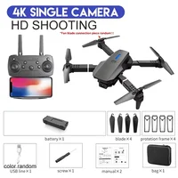 Drone RC professionnel E88 à grand angle avec caméra HD 4K, hélicoptère pliable 1