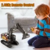 HUINA 1/14 RC Alloy Remote Control Excavator 2.4GHZ 22CH Wireless Remote Control Engineering Vehicle Model Boy Children's Toy 3