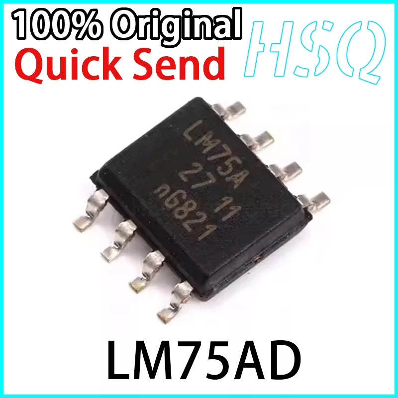 

5PCS New Original LM75AD IC Chip LM75A Temperature Sensor SMT SOP-8