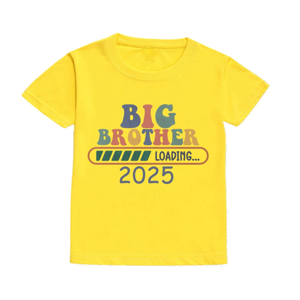 Big Brother Loading 2025 Print Kids T-shirt Casual Short