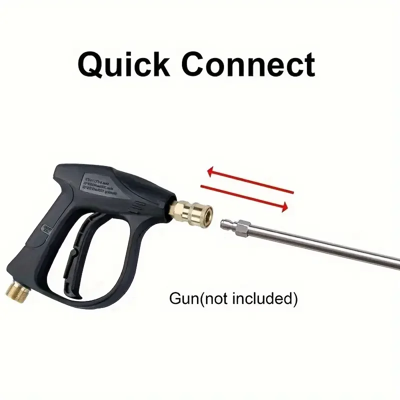 High Pressure Water Gun Extension Rod Quick Plug 17 Inch Stainless Steel Extension Rod 1/4 Male And Female Quick Connection Exte 6