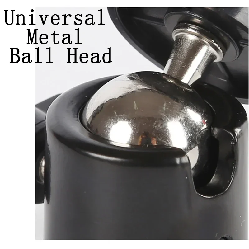 Mini Tripod Ball Head Rotating 3D Small Gimbal for Mobile Phone Smartphone Aluminum Alloy for Selfie Stick Lightweight Camera