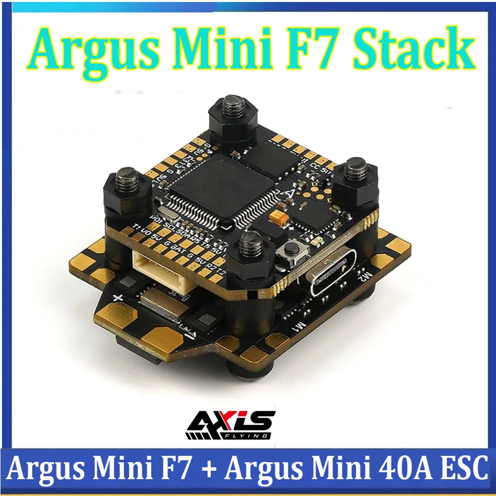 

Контроллер полета Axisflying Argus Mini F7 Stack F7 Mini MPU6000 40A ESC 4-6S LIPO для беспилотных летательных аппаратов FPV