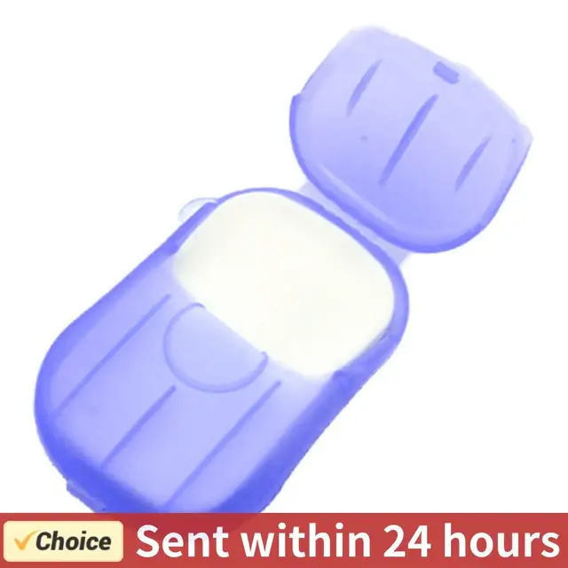 20Pcs Disposable Travel Soap Paper Sheets Skin Friendly Mini Paper Soap Sheets Portable Paper Soap for Camping Hiking