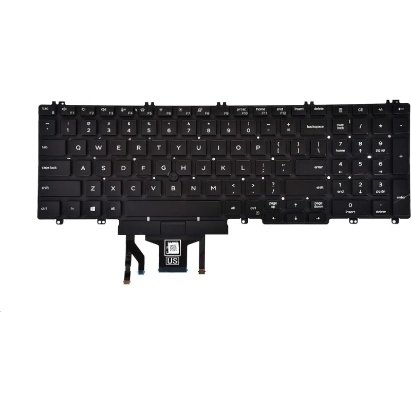 Tastiera Sostitutiva Per Dell Latitude 5500 5501 5510 5511 Precision 3540 3541 3550 3551 Series Puntatore Retroilluminato Per Laptop Layout Usa
