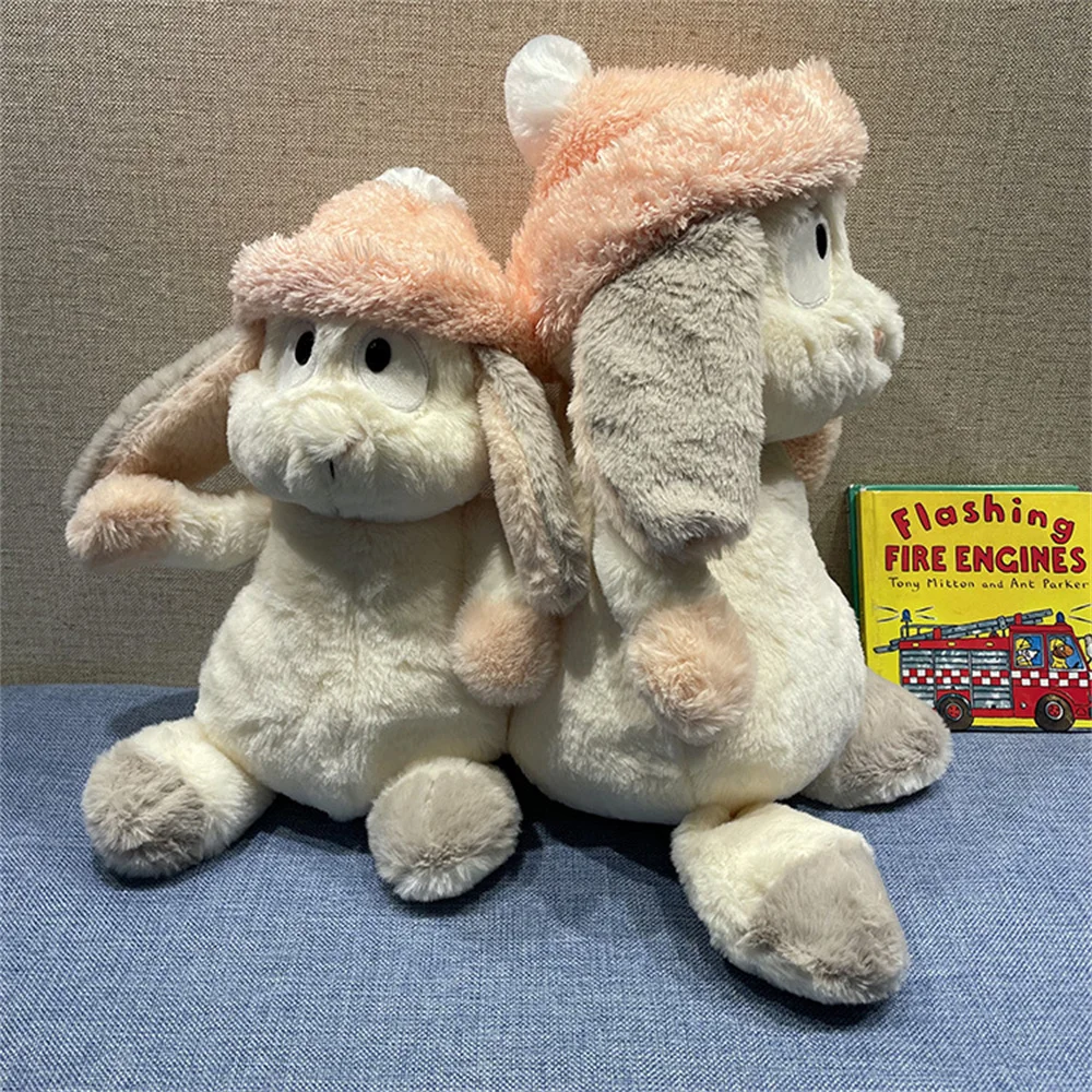 

Cartoon Characters Cute Rabbit Liska Plush Toy With Hat Snow Rabbit Rag Doll Children's Doll Gift