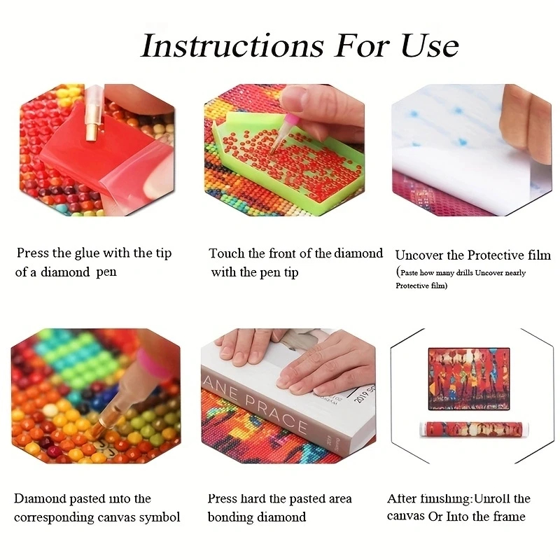 diamond painting square Round drill Canvas" Blank Grid "Diamond Embroidery Empty Canvas With Glue Diy Diamond Painting Adhesive