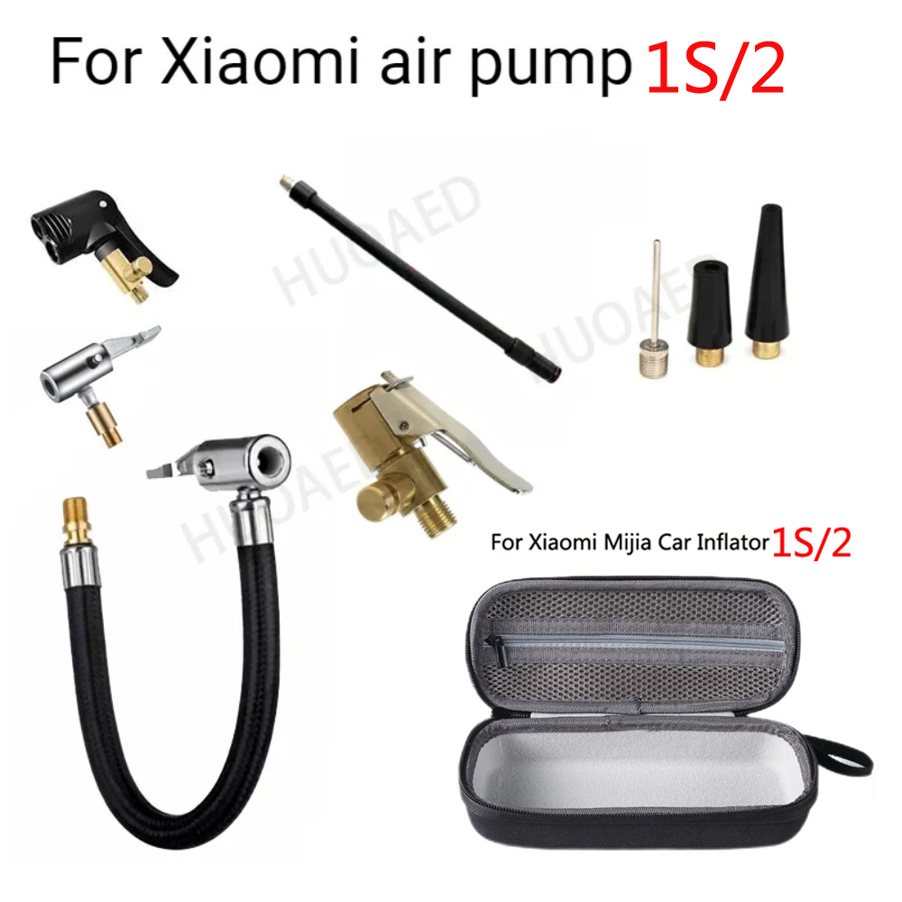 Hard EVA Case Soft Silicone Cover Replacement Tube Extension Nozzle Hose Tire For Xiaomi Electric Inflator Accessories