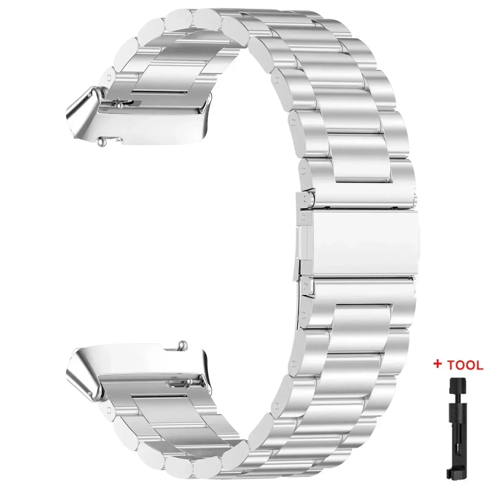 Stainless Steel No-Gap Metal Strap Wristband Bracelet