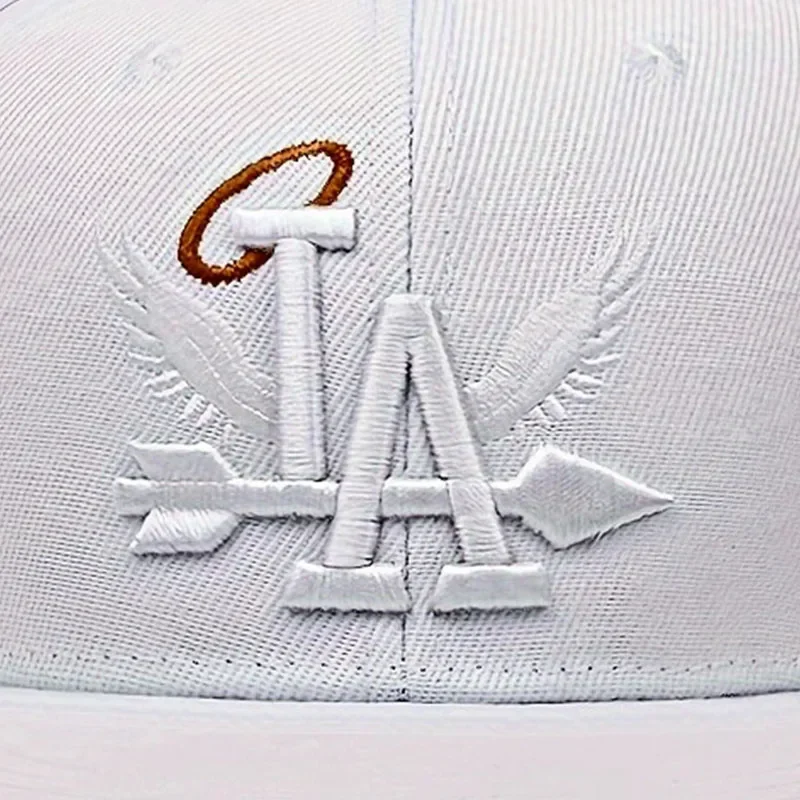 1/2/3/4PCS Fashion Unisex LA Embroidery Baseball Caps Los Angeles Snapback Hat Angel Wings Hip Hop Caps Outdoor Adjustable Hats 5