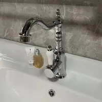 ก๊อกน้ำเคลือบย้อนยุคทองเหลืองฝรั่งเศสก๊อกน้ำระเบียงสไตล์ยุโรปร้อนและเย็น360 XR4859ซิงค์ห้องน้ำหมุนได้ 5