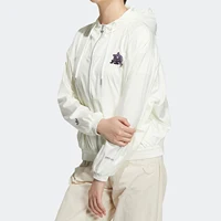 Veste de sport coupe-vent à capuche tissée authentique Adidas Trefoil pour femme HS1933 3