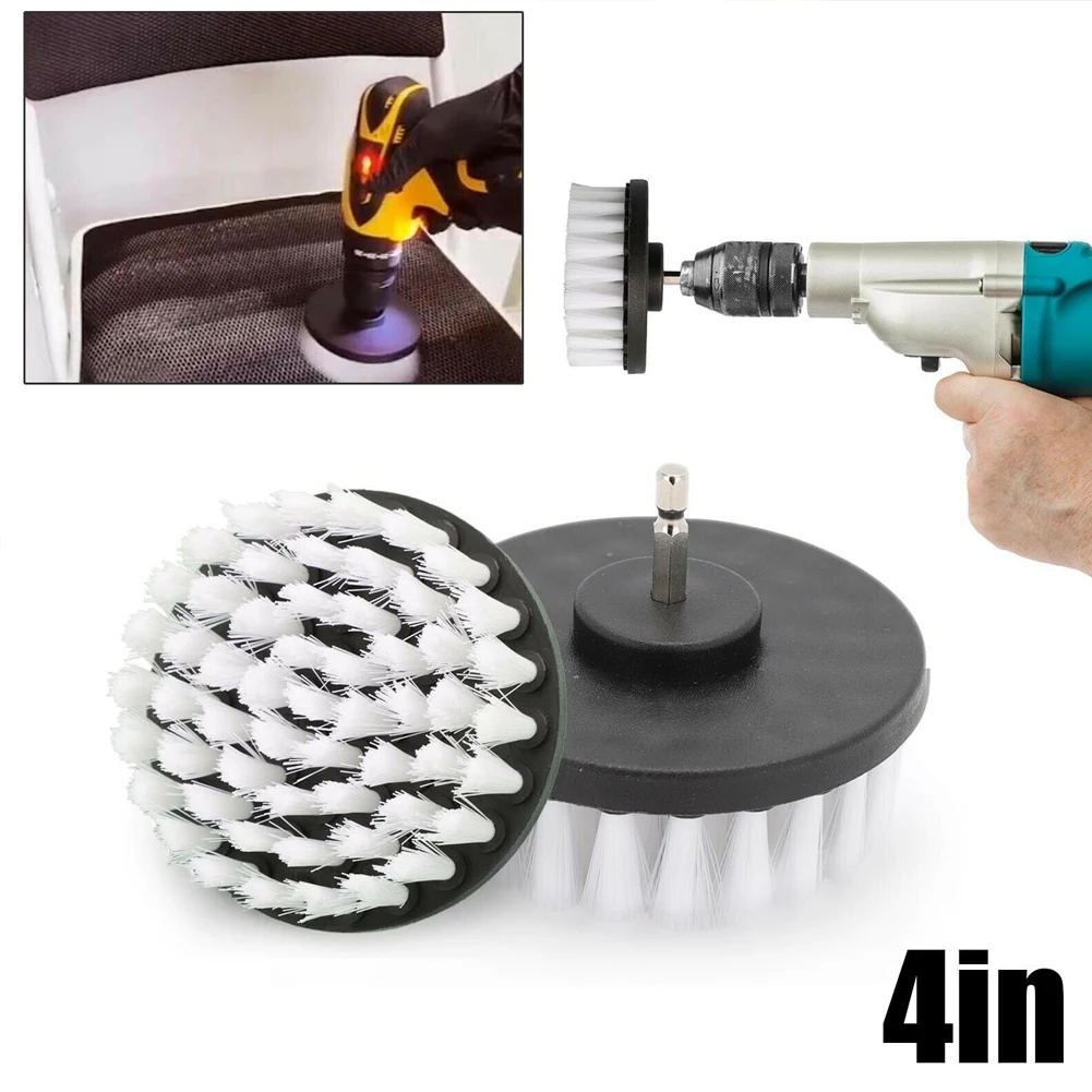 

4 Inch Soft Drill Brush Electric Scrubber Drill Disc Brushes Polisher Bathroom Power Cleaning Tools For Carpet Glass Car Tires