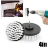 4 Inch Soft Drill Brush Electric Scrubber Drill Disc Brushes Polisher Bathroom Power Cleaning Tools For Carpet Glass Car Tires 1
