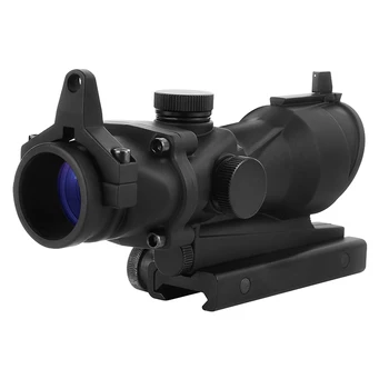 1X32 ACOG Tactical Red Dot Sight Optical Compact Riflescope Red Dot Hunting Scopes Fit 20mm Rail 5