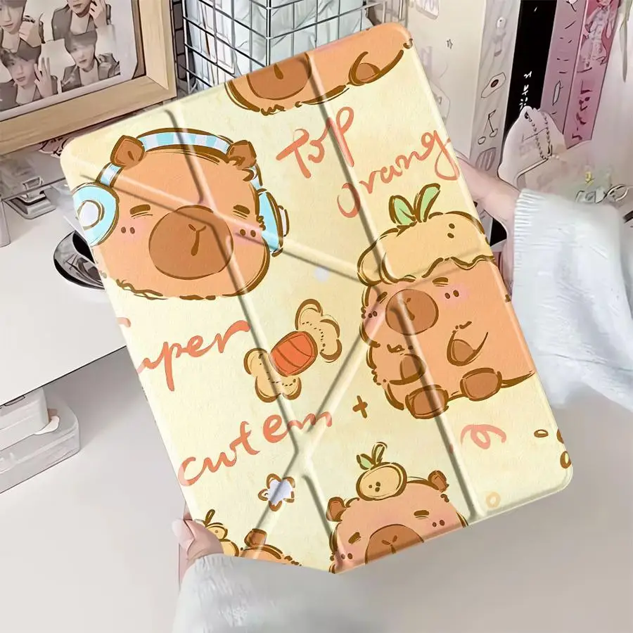 Whimsical Capybara Tablet Holder Case
