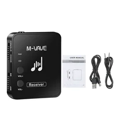 Enhanced Wireless Audio System with Lossless Transmission and Rechargeable Transmitter/Receiver (1 Receiver)
