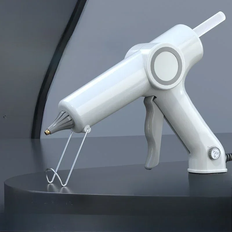 11mm Hot Glue Gun with Temperature Control Copper Nozzle Hot Craft Silicone Gun DIY Handmade Tools Wax 220V EU Plug