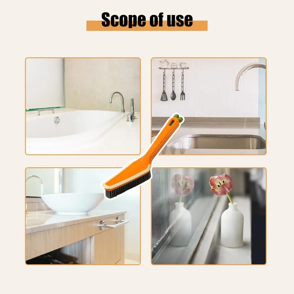 4 in 1 Multifunction Rotating Crevice Cleaning Brush, 2024 Upgrade Hard Bristle Crevice Gap Cleaning Brushes, No Dead Corners Ha 2