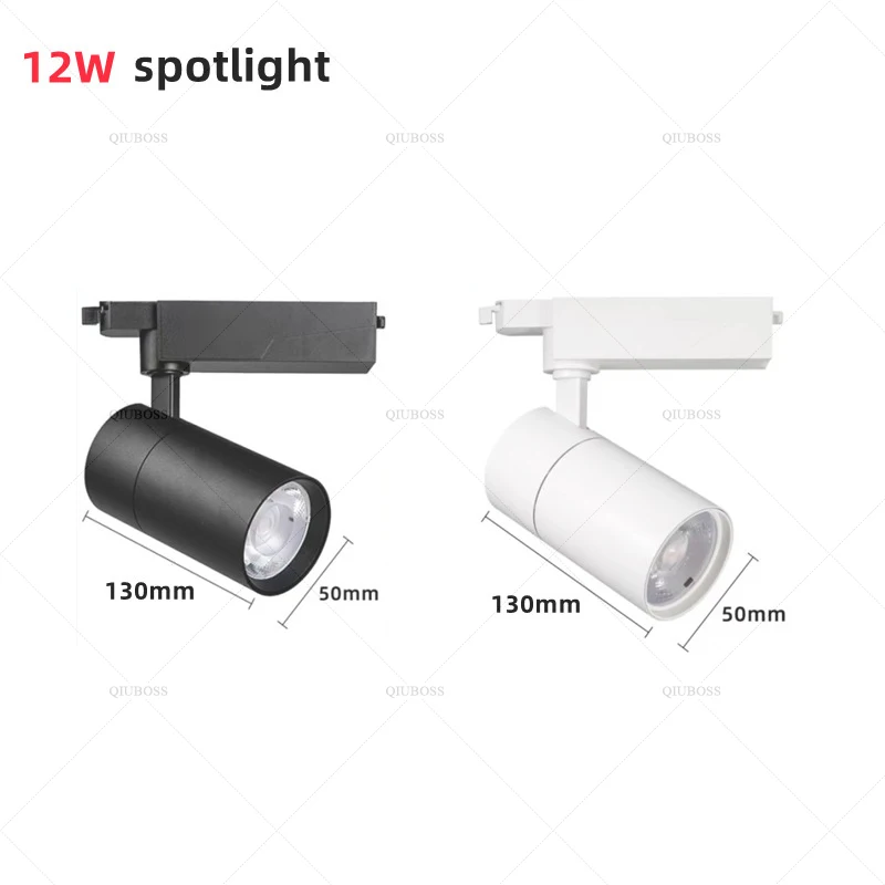 thumbnail image 1 of Foco LED para riel, reflector LED regulable, CA 90-260 V, COB, luz lineal, rejilla, lámpara de riel de 10 W, 20 W, 30 W, 40 W para iluminación interior, 1 of 5