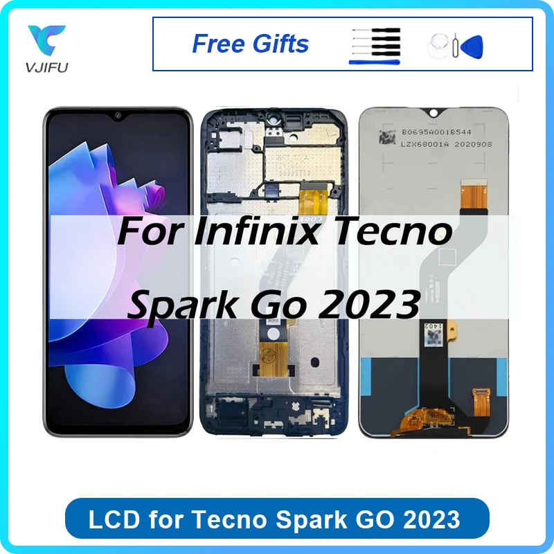 

For Tecno Spark Go 2023 BF7 BF7n LCD Display Touch Screen Digitizer Assembly With Frame Replacement Parts