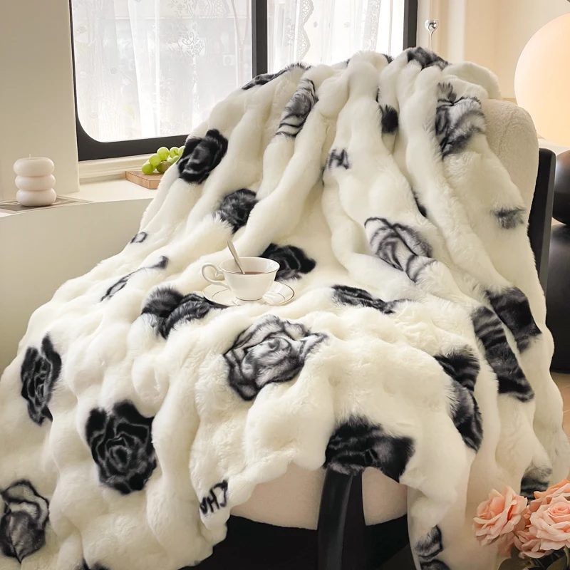 

Multifunctional Winter Blanket for bed thickened quilt duvet cover double bed plaid Microfiber bedding sofa blankets and throws